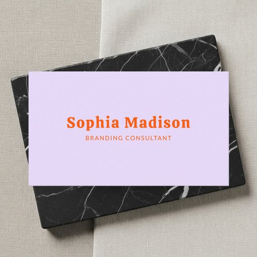 Retro Bold Minimalist Purple Red QR Code 名刺