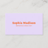 Retro Bold Minimalist Purple Red QR Code 名刺 (正面)