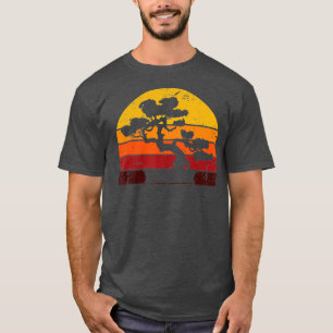 Retro Bonsai Tree Vintage Sunset Bonsai Tシャツ