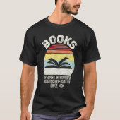Retro Book Helping Introverts Avoid Conversation S Tシャツ (正面)