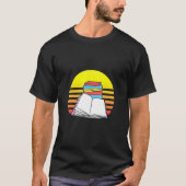 Retro Book Librarian  Bookworm Reading Tシャツ (正面)