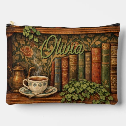 Retro book lover book club アクセサリーポーチ (正面)