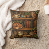 Retro book lover woodland animals クッション (ブランケット)