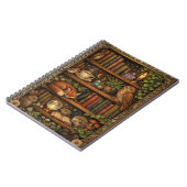 Retro book lover woodland animals ノートブック (左側)