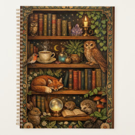 Retro book lover woodland animals プランナー手帳