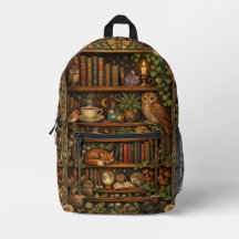 Retro book lover woodland animals