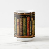 Retro book shelf dragonfly coffee floral コーヒーマグカップ (中央)