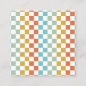 Retro Books For The Grad Graduation Checkerboard エンクロージャーカード (裏面)