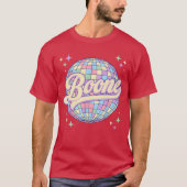 Retro Boone First Name Personalized Disco 80s Birt Tシャツ (正面)