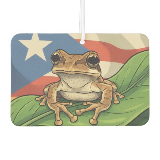 Retro Boricua Pride Poster カーエアーフレッシュナー (正面)