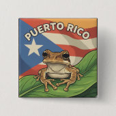 Retro Boricua Pride Poster 缶バッジ (正面)