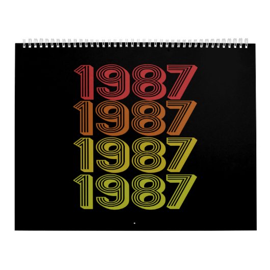Retro Born In 1987 カレンダー (カバー)