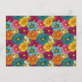 Retro Botanica and Teal Wedding エンクロージャーカード (裏面)