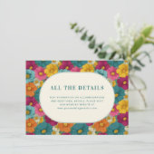 Retro Botanica and Teal Wedding エンクロージャーカード (スタンド正面)