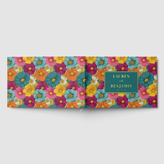 Retro Botanica and Teal Wedding ゲストブック (全面)