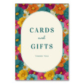 Retro Botanica and Teal Wedding テーブルナンバー (裏面)