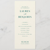 Retro Botanica and Teal Wedding プログラム (正面)