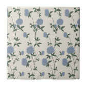 Retro Botanical Meadow Clover | French Linen タイル (正面)