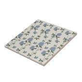 Retro Botanical Meadow Clover | French Linen タイル (側面)