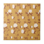 Retro Botanical Meadow Clover | Retro Nostalgia  タイル (正面)