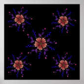 Retro Botanical Pattern | custom  ポスター (正面)