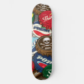 Retro Bottle Caps Skateboard | Retro Skateboard スケートボード (正面)