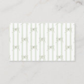 Retro Bow Cafe Bebe Coffee Book For Baby Shower エンクロージャーカード (裏面)