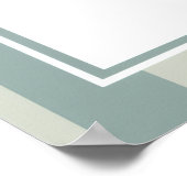 Retro Bow Tini One Martini Baby Shower Welcome ポスター (角)