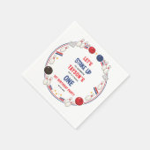 Retro Bowling 1st Birthday Party – Fun Kids  スタンダードカクテルナプキン (角)