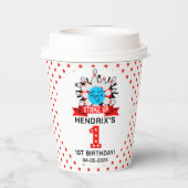 Retro Bowling Kids 1st Birthday Party 紙コップ (裏面)