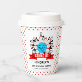 Retro Bowling Kids 1st Birthday Party 紙コップ (裏面)