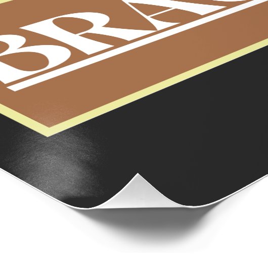 Retro Braunschweig Skyline  ポスター (コーナー)