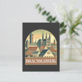 Retro Braunschweig Skyline ポストカード (スタンド正面)