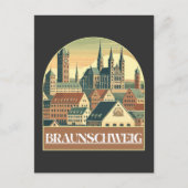 Retro Braunschweig Skyline  ポストカード (正面)