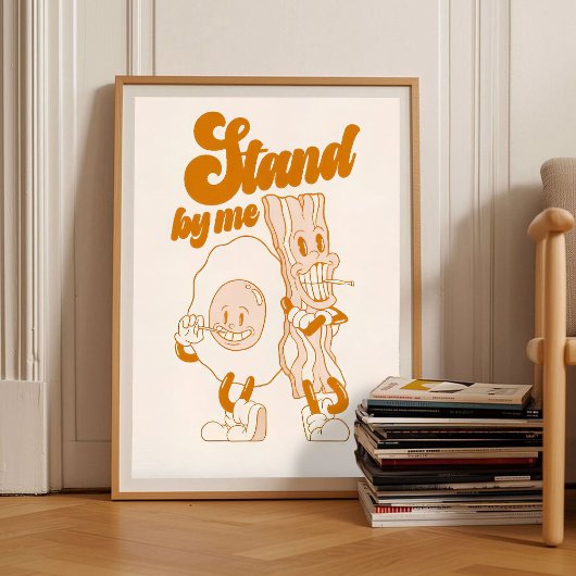Retro Breakfast Print Vintage Diner Illustration  ポスター