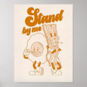 Retro Breakfast Print Vintage Diner Illustration  ポスター (正面)