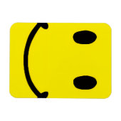 Retro Bright Big Yellow Smile Face マグネット (横)