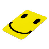 Retro Bright Big Yellow Smile Face マグネット (左側)