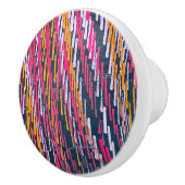 Retro bright colorful lines dashes セラミックノブ (右)
