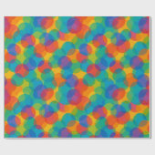 Retro Bright Colors Amorphous Shapes Art Pattern ラッピングペーパー (フラット)