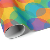 Retro Bright Colors Amorphous Shapes Art Pattern ラッピングペーパー (ロールコーナー)