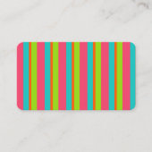 Retro Bright Stripes Business Card 名刺 (正面)