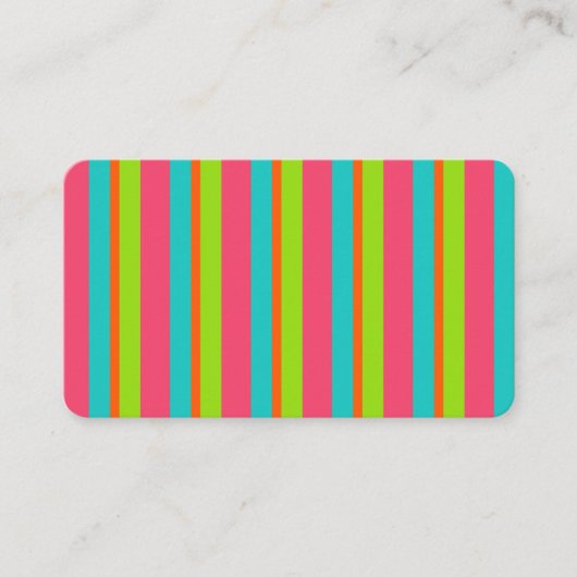 Retro Bright Stripes Business Card 名刺 (正面)