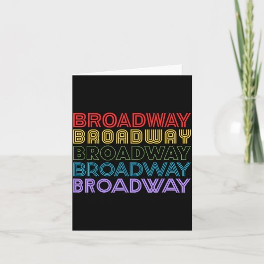 Retro Broadway Music Lover Theatre Musical Theater カード (正面)