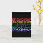Retro Broadway Music Lover Theatre Musical Theater カード (黄色い花)