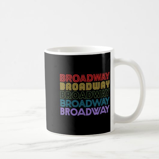 Retro Broadway Music Lover Theatre Musical Theater コーヒーマグカップ (右)