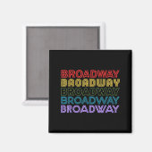 Retro Broadway Music Lover Theatre Musical Theater マグネット (正面/裏面)