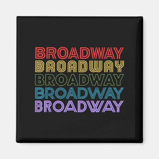 Retro Broadway Music Lover Theatre Musical Theater マグネット (正面)