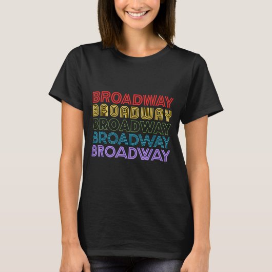 Retro Broadway Music Lover Theatre Musical Theater Tシャツ (正面)