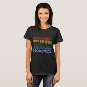 Retro Broadway Music Lover Theatre Musical Theater Tシャツ (正面フル)